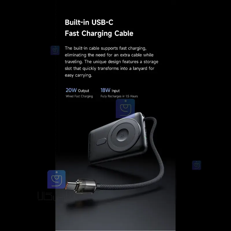 پاوربانک وایرلس مگ‌سیف 10000mAhمکدودو MC-6320 | فارس کالا