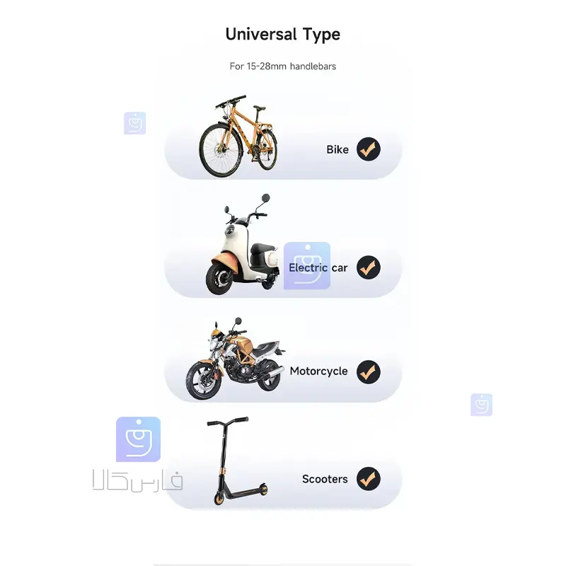 هولدر و پایه نگهدارنده موبایل مکدودو مدل MCDODO CM-5240 MCDODO CM 5240 Mobile Phone Holder and Stand 1 12 هولدر موبایل موتور و دوچرخه مکدودو CM-5240 | فارس کالا