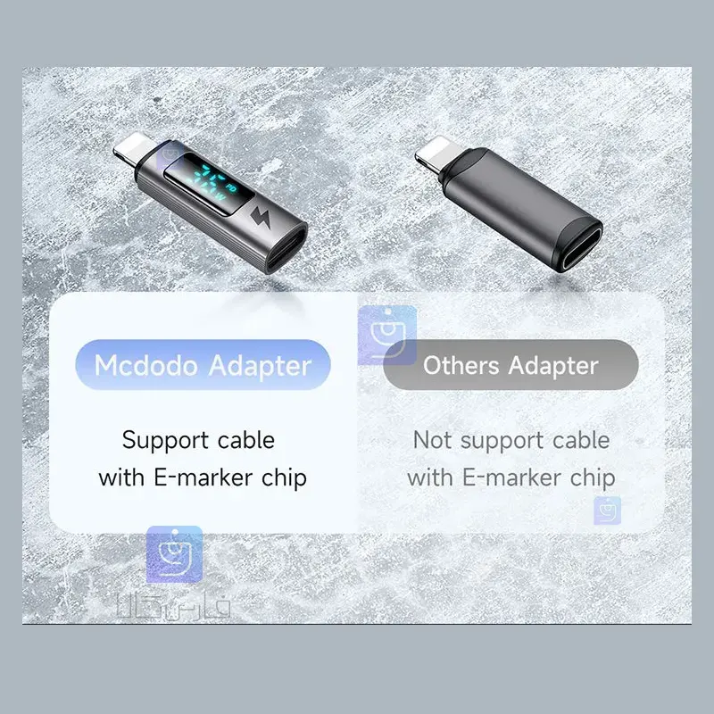 تبدیل پورت تایپ سی به لایتنینگ مکدودو مدل MCDODO OT-6100 MCDODO OT 6100 Type C Port Converter 1 13 تبدیل Type-C به لایتنینگ 36W مکدودو مدل OT-6100 | فارس کالا