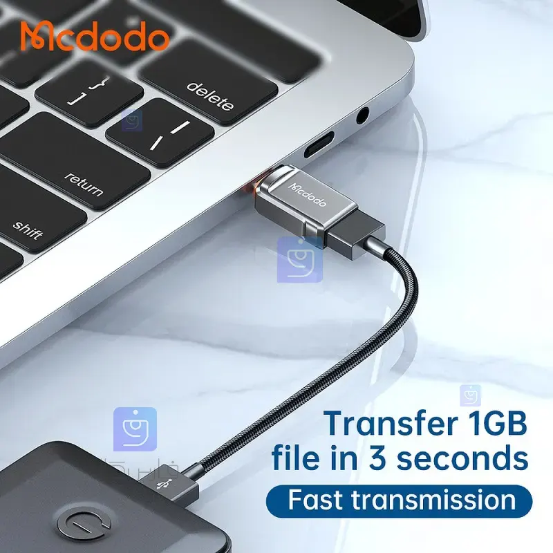 تبدیل OTG یو اس بی به تایپ سی مکدودو مدل MCDODO OT-8730 MCDODO OT 8730 USB OTG to Type C Converter 2 1 تبدیل OTG یواسبی به تایپ سی مکدودو OT-8730 | فارس کالا