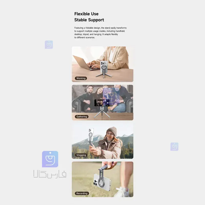 هولدر نگهدارنده مگنتی و سه پایه موبایل چند کاره مکدودو مدل MCDODO TB-6210 MCDODO TB 6210 Magnetic Holder and Mobile Tripod 1 هولدر نگهدارنده مگنتی موبایل مکدودو TB-6210 | فارس کالا