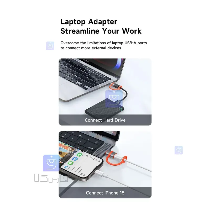 تبدیل تایپ سی به 3.0 USB-A مکدودو مدل MCDODO OT-3800 Type C to 3.0 USB A Converter MCDODO OT 3800 2 2 تبدیل USB-C به USB-A 3.0 مکدودو مدل OT-3800 | فارس کالا