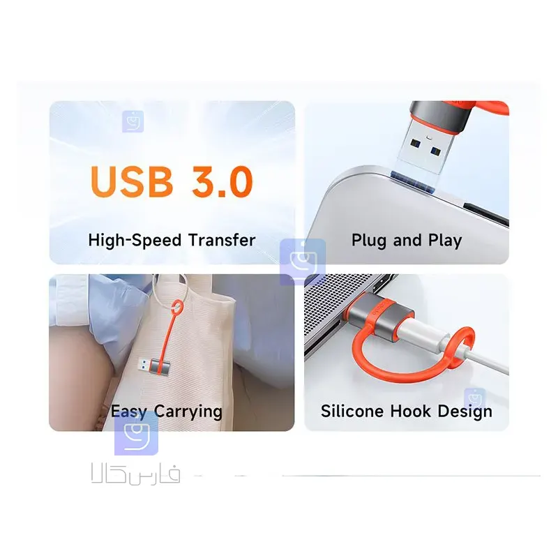 تبدیل تایپ سی به 3.0 USB-A مکدودو مدل MCDODO OT-3800 Type C to 3.0 USB A Converter MCDODO OT 3800 2 4 تبدیل USB-C به USB-A 3.0 مکدودو مدل OT-3800 | فارس کالا