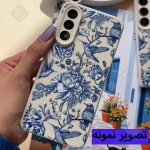 قاب فانتزی شکوفه های آبی گوشی آیفون 13
