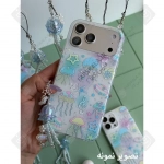 قاب فانتزی طرح عروس دریایی رنگی همراه با آویز گوشی آیفون 16 پرو مکس