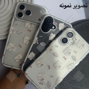 قاب فانتزی نیمه شفاف گربه پاییونی گوشی آیفون 13