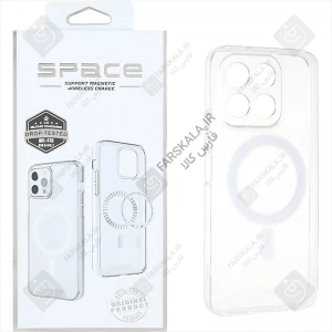 قاب مگنتی محافظ لنز دار پشت کریستالی آنر X6b برند Space Collection