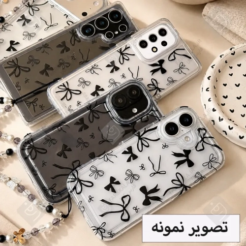 قاب فانتزی پاپیون مشکی با آویز گوشی سامسونگ S23 Ultra