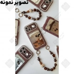 قاب جاکارتی دار آینه ای Hello kitty گوشی آیفون 16 همراه با بند آویز
