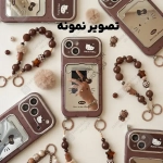 قاب جاکارتی دار آینه ای Hello kitty گوشی آیفون 16 همراه با بند آویز